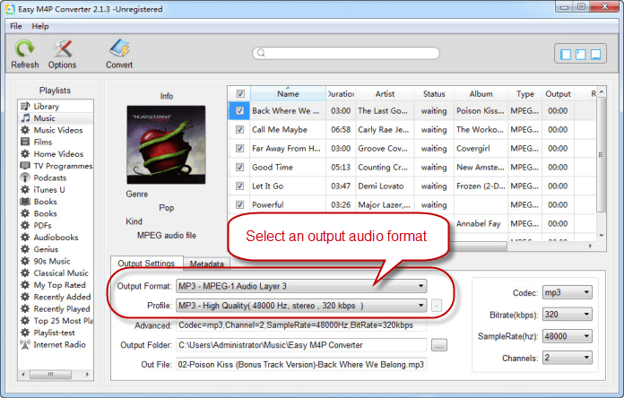 how to convert a aac file to mp3